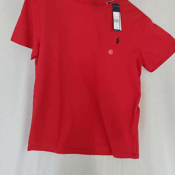 red polo v neck